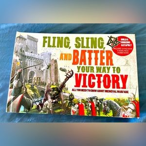 Cool children’s activity book “Fling, Sling, and Battle Your Way to Victory”
